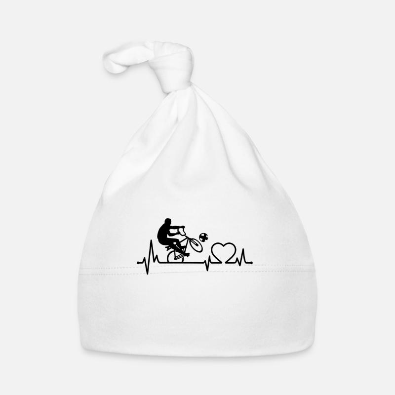 Cycling Heartbeat Cyclist Organic Baby Cap