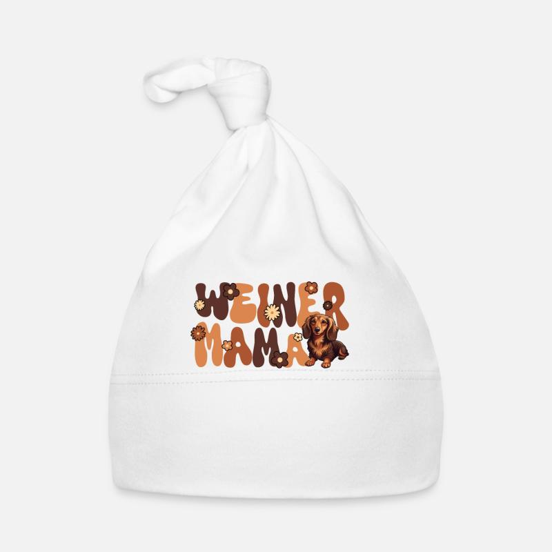 Dachshund Groovy Weiner Mom Organic Baby Cap