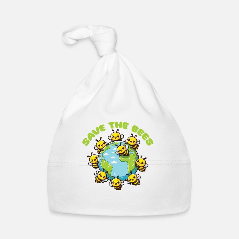 Rettet die Erde Bienen leben hier Save The Bees Baby Bio-Mütze