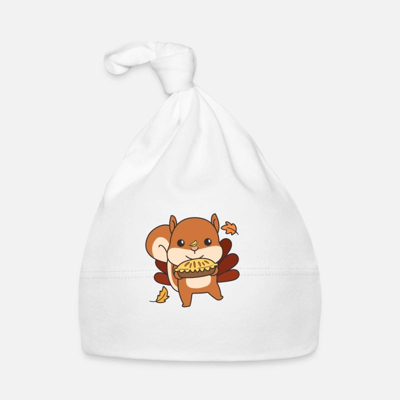 thanksgiving day outfits turkey squirrel with Organic Baby Cap