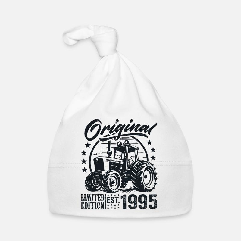 Original 1995 Anniversary 1995 Farmer Tractor Organic Baby Cap