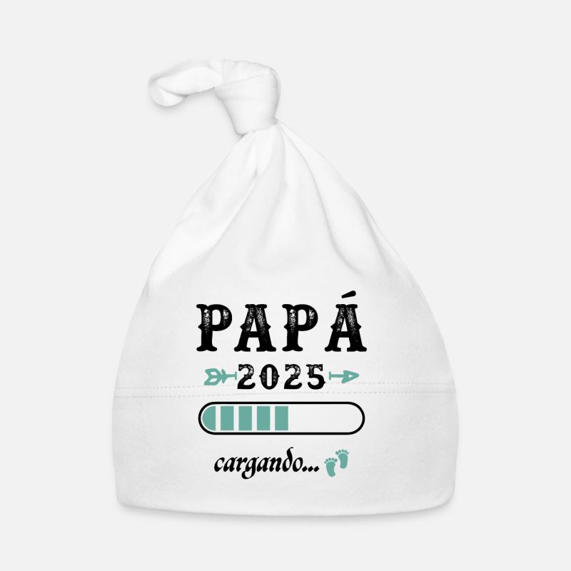 Papa 2025 Loading Geschenk Zukunft Vater Baby Bio-Mütze