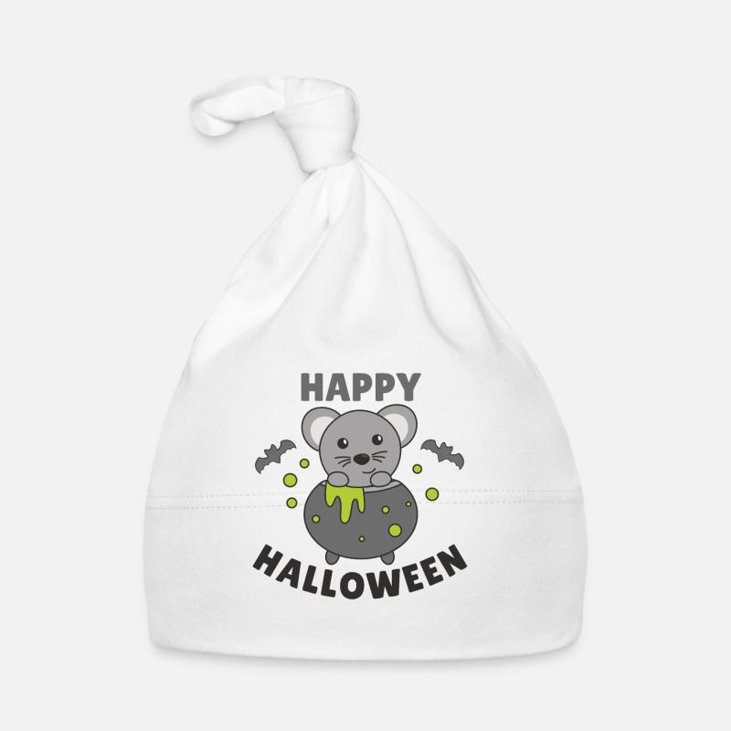 Souris Joyeux Halloween Chaudron de la sorcière Chauve-souris Bonnet bio Bébé