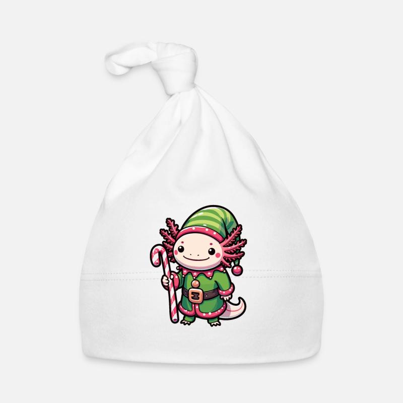 Axolotl Joyeux Noël Elfe d’hiver Axolotl Bonnet bio Bébé