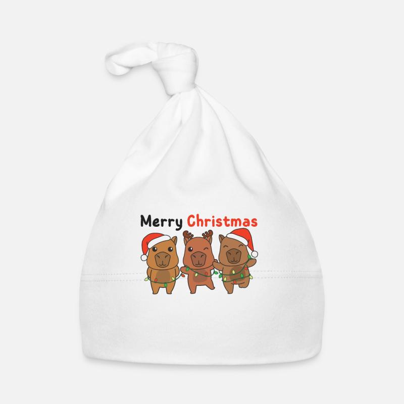 Capybara Weihnachten Winter Tiere Capybara Baby Bio-Mütze