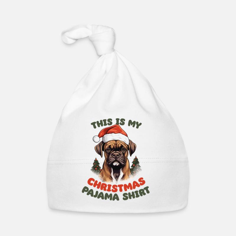 Boxer Pyjama de Noël Chiens Bonnet bio Bébé