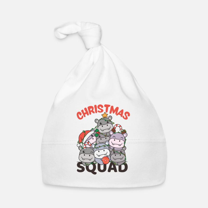 Hippo Weihnachtsbaum Christmas Squad Hippos Baby Bio-Mütze