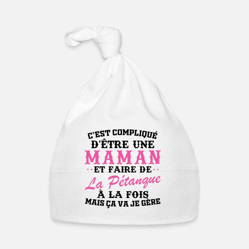 Maman et pétanque Bonnet bio Bébé