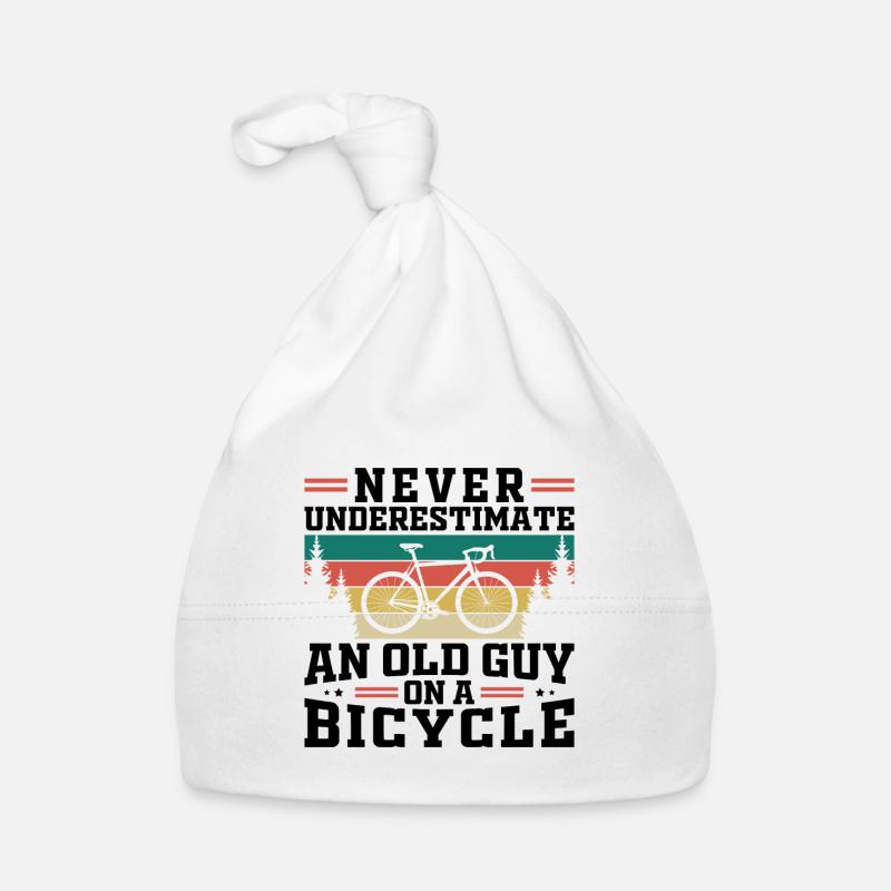 Never Underestimate An Old Guy On A Bicycle Organic Baby Cap