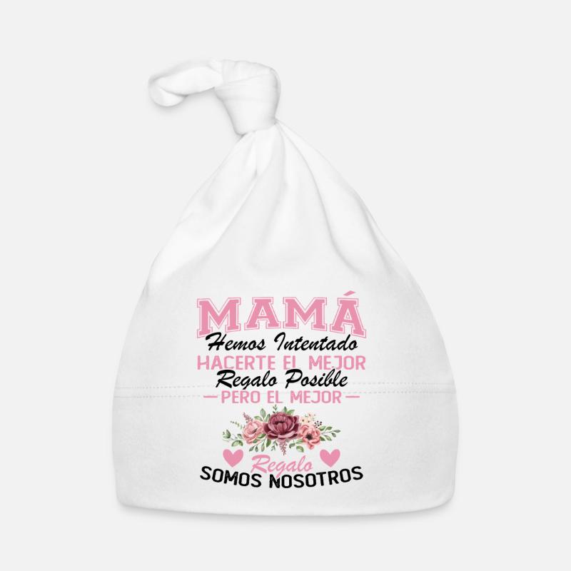 Mom but the best gift is us Organic Baby Cap