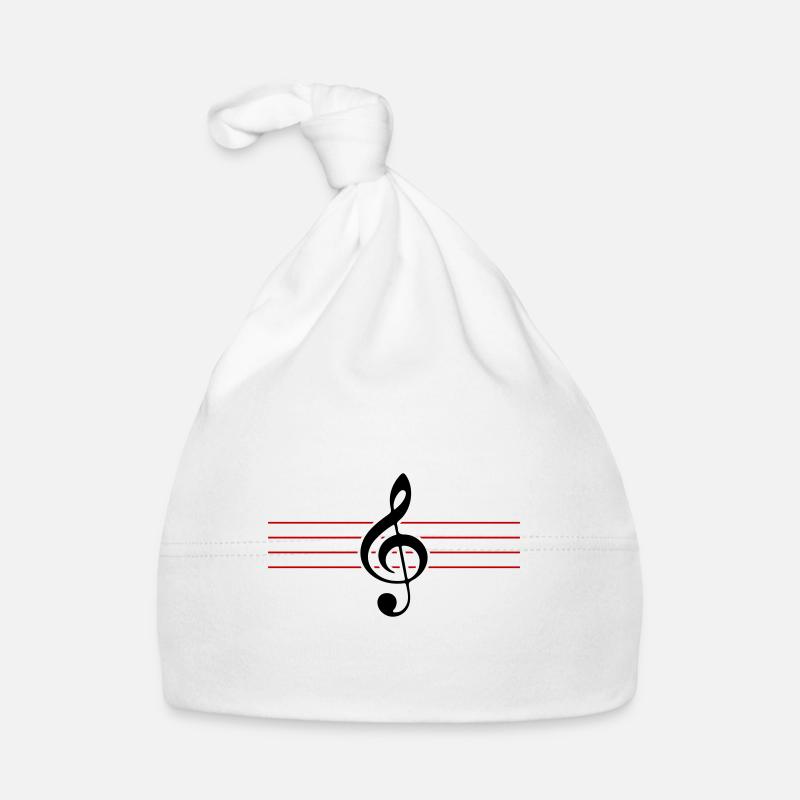 Clef Music Symbol Organic Baby Cap