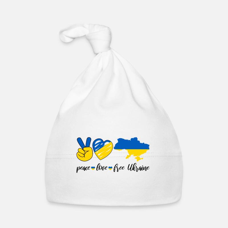 Friedensliebe Ukraine Baby Bio-Mütze