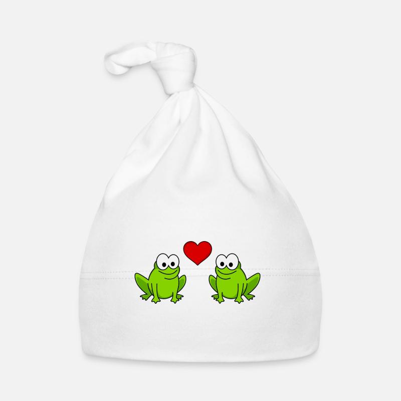 Frog Comic Couple love Organic Baby Cap