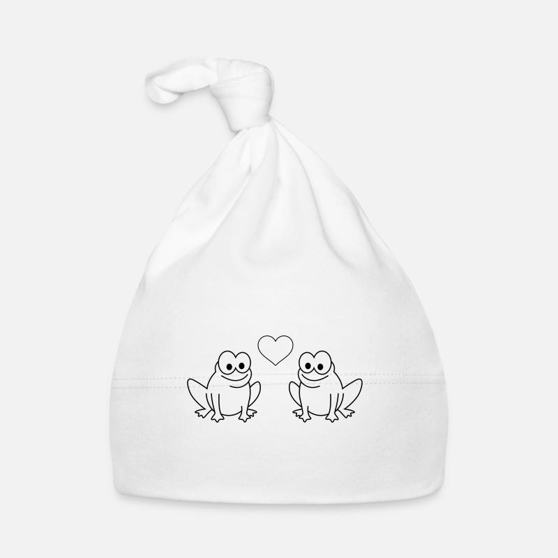 Frog Comic Couple love Organic Baby Cap