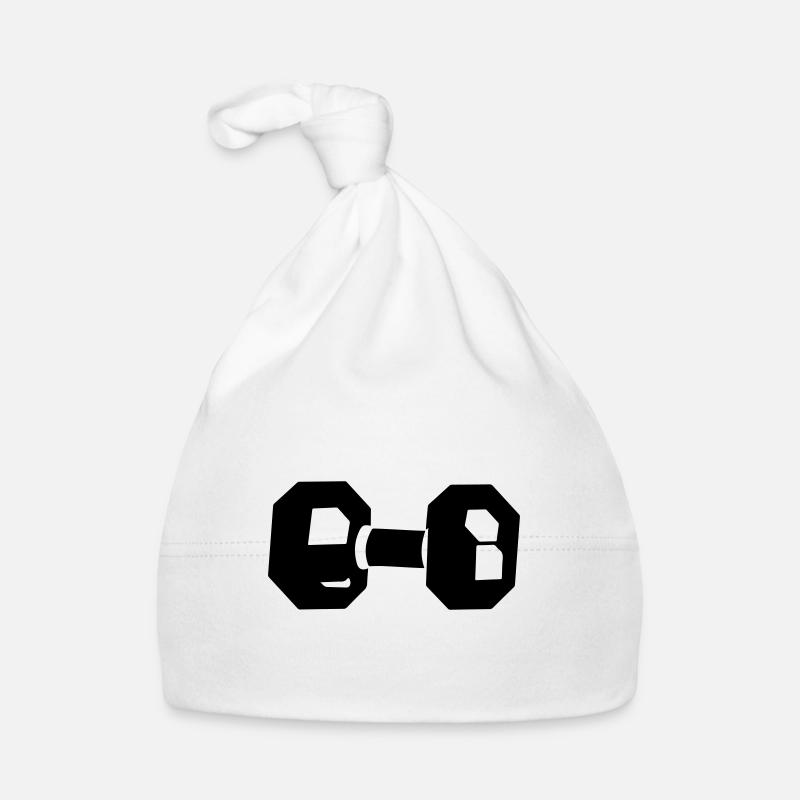 Dumbbell Gym Symbol Bodybuilding Bonnet bio Bébé