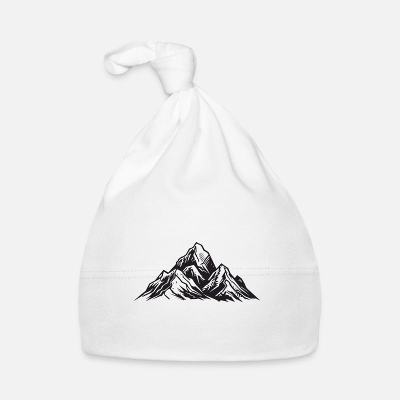 Mountains Alps Symbol Organic Baby Cap