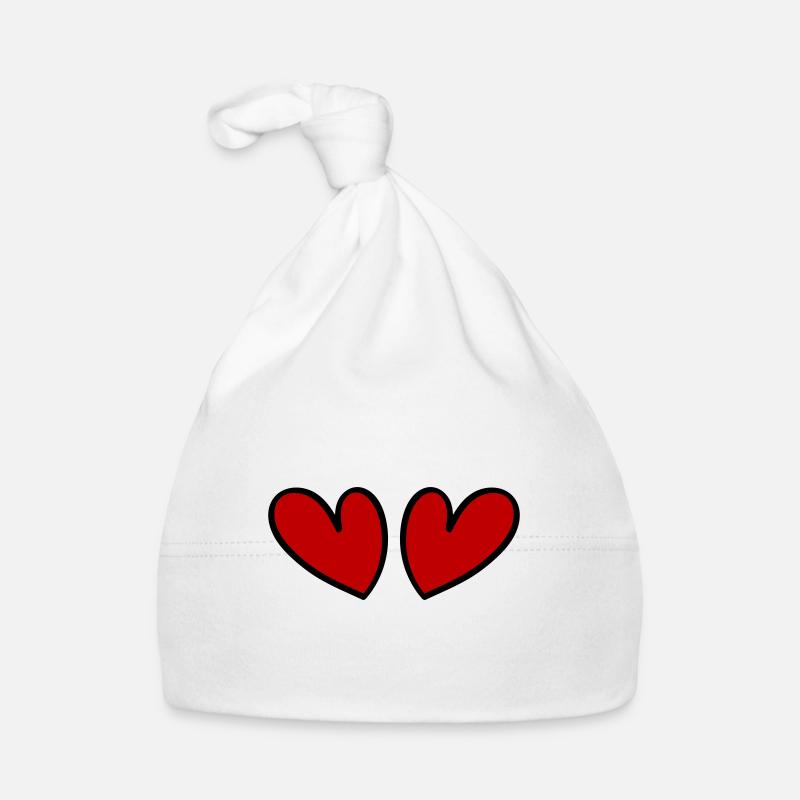 Symbole de l’amour des cœurs Bonnet bio Bébé
