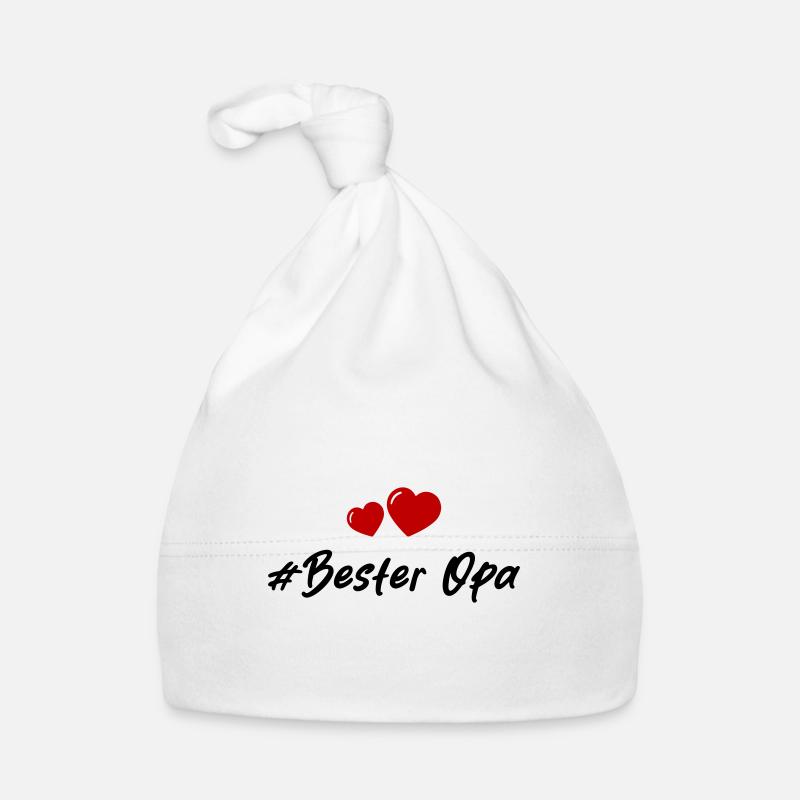 Bester Opa Herzen Liebe Baby Bio-Mütze