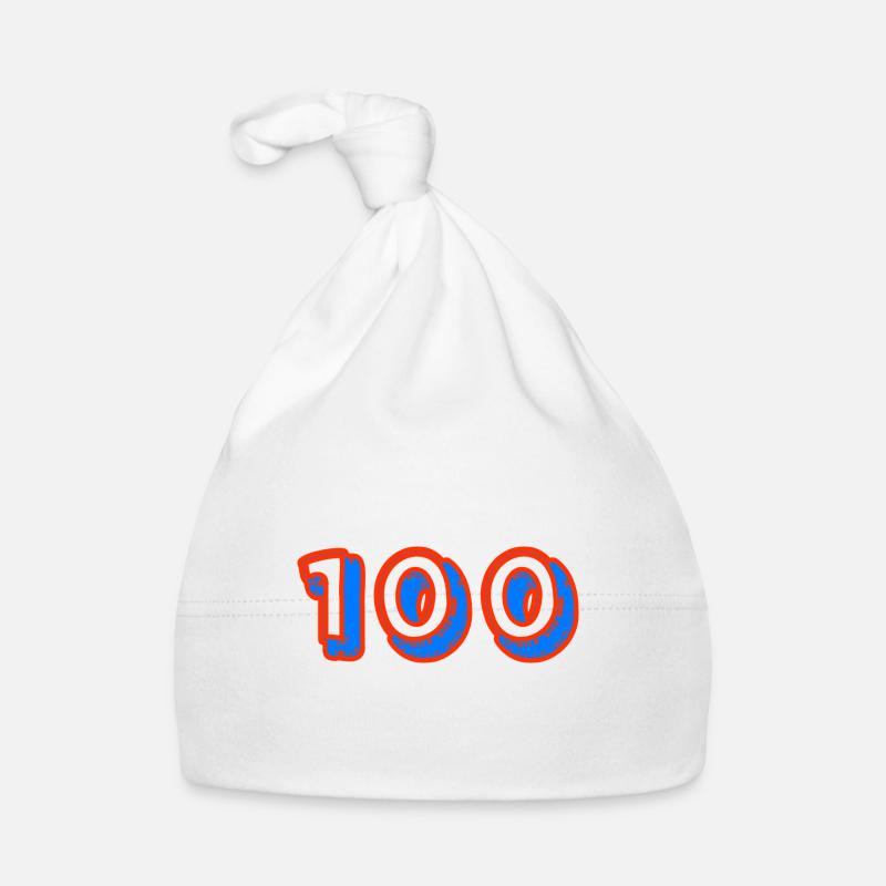 100. 100 ANS. 100e ANNIVERSAIRE. ANNIVERSAIRE 100 Bonnet bio Bébé