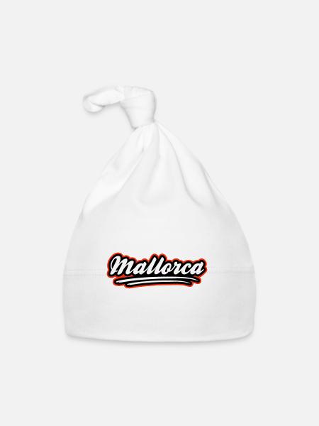 Mallorca Stylisch - Baby Bio-Mütze - Weiß - Vorne