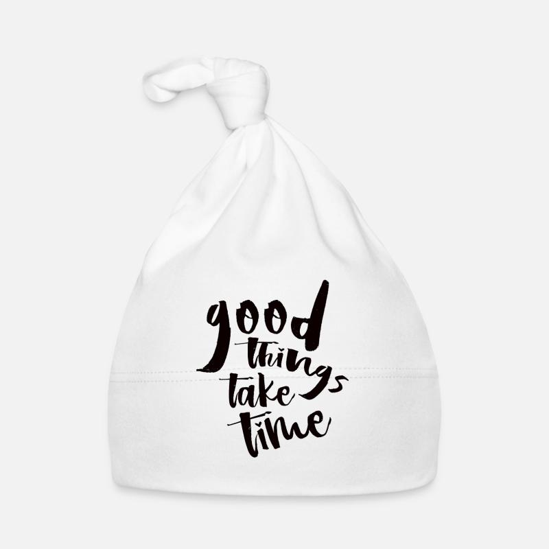 Good things take time N Cappellino ecologico per neonato