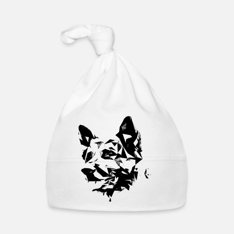 Berger allemand - Bonnet bio Bébé - blanc