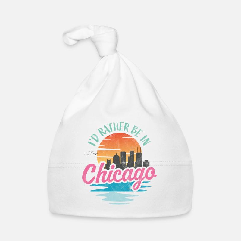 Je préfère être à Chicago Bonnet bio Bébé