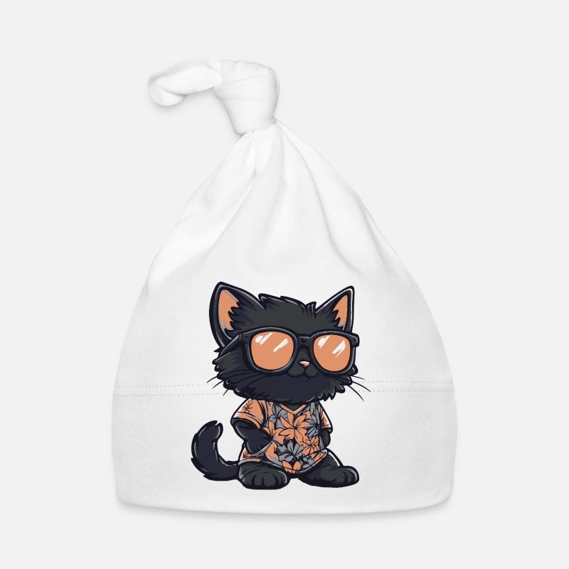 Cat Comic Funny Summer Organic Baby Cap