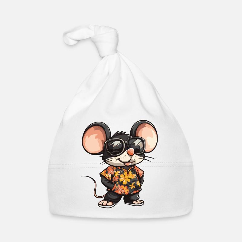 Mouse Comic Funny Summer Organic Baby Cap