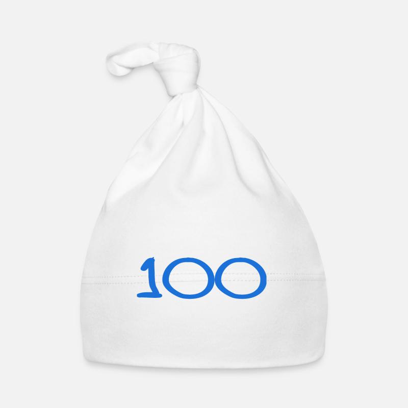 100. 100 ANS. 100e ANNIVERSAIRE. ANNIVERSAIRE 100 Bonnet bio Bébé