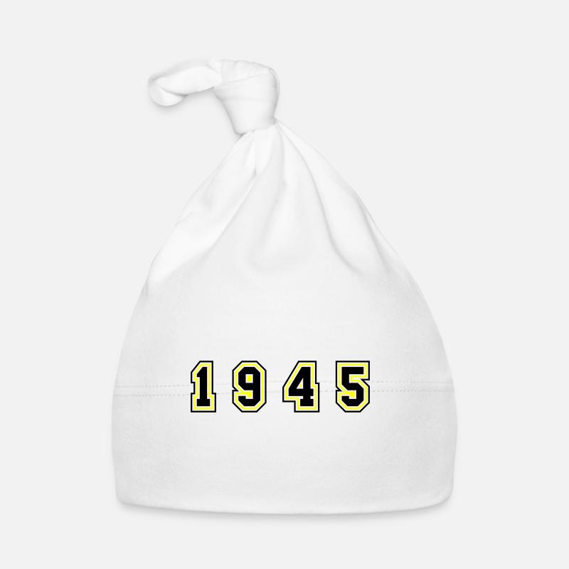 1945 Year Number Organic Baby Cap