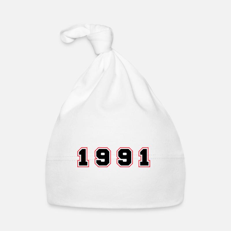 1991 Jahr Zahl Baby Bio-Mütze