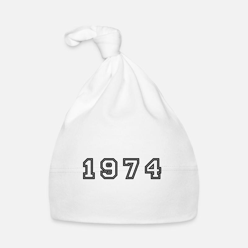 1974 Year Number Organic Baby Cap