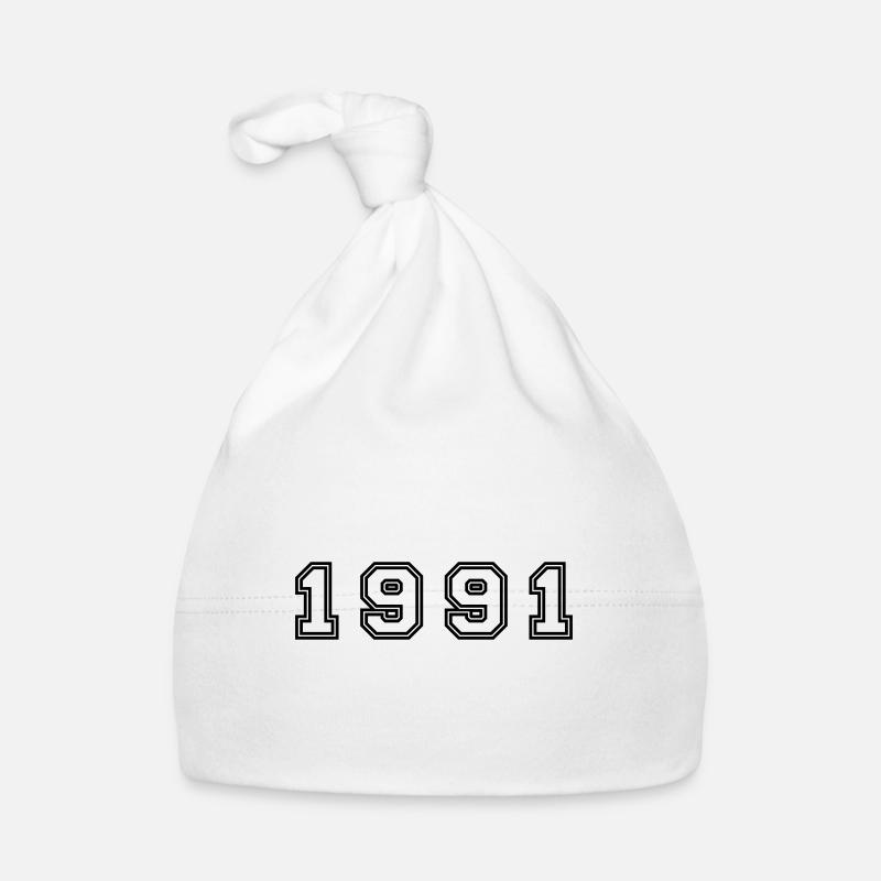 1991 Year Number Organic Baby Cap