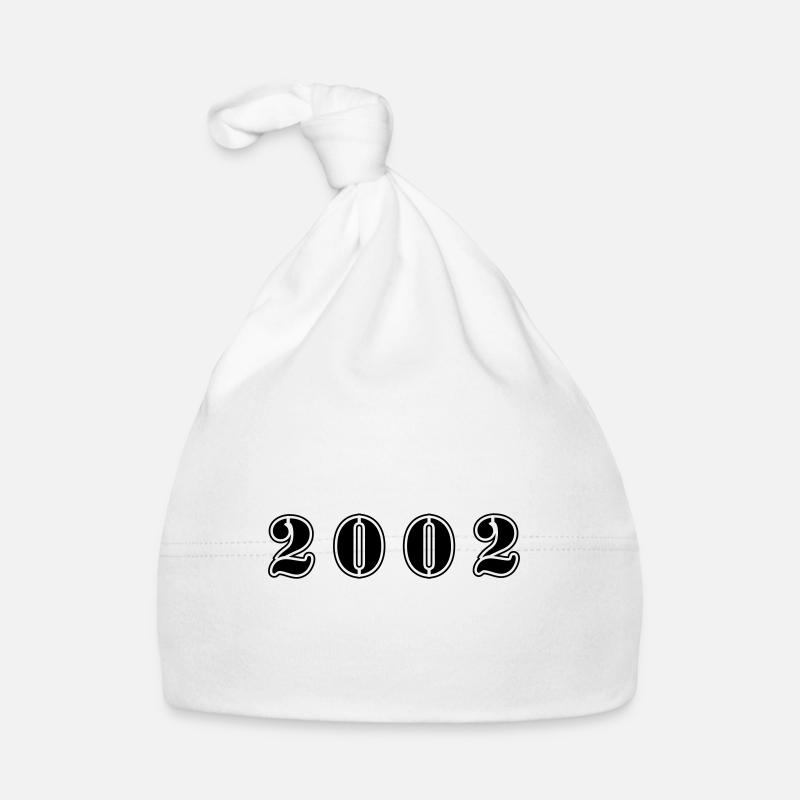 Anniversaire 2002 - Bonnet bio Bébé - blanc