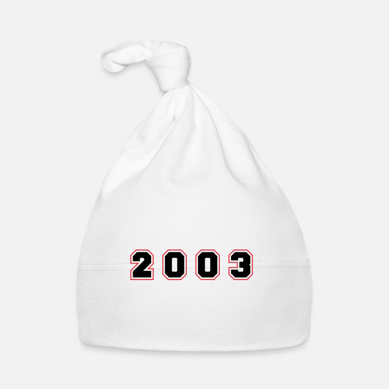 2003 Year Number Organic Baby Cap