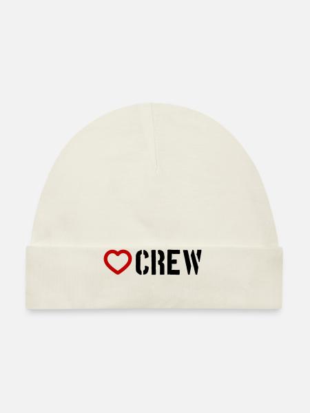 Crew Heart - Organic Baby Cap - white - Front
