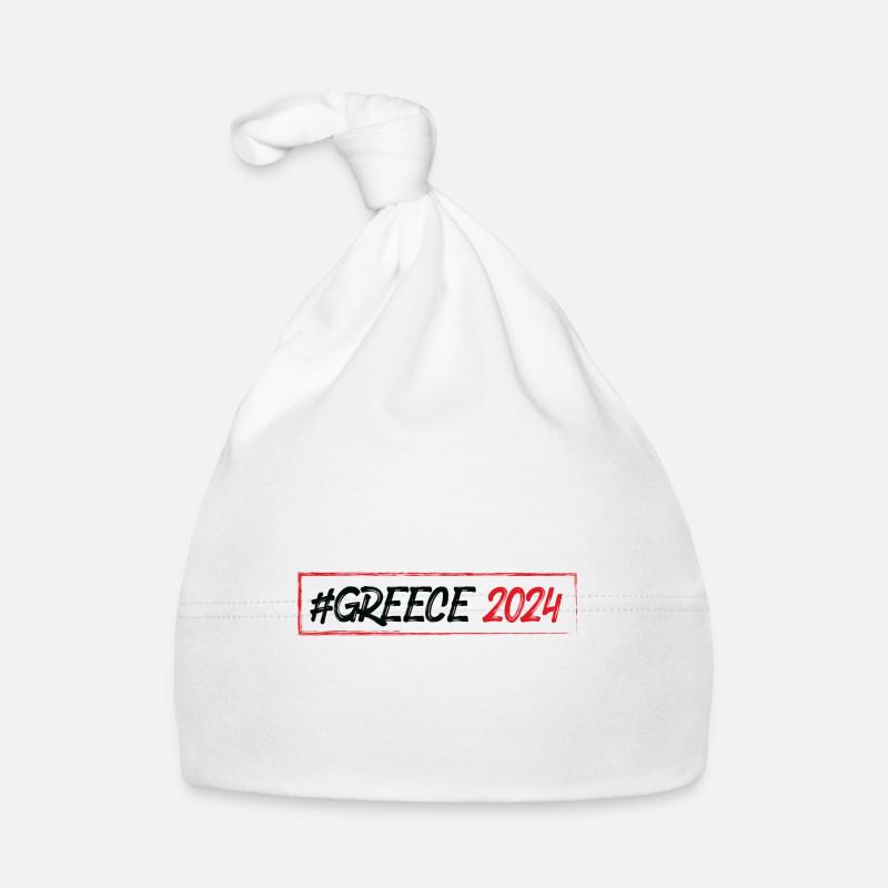 Grèce 2024 - Bonnet bio Bébé - blanc