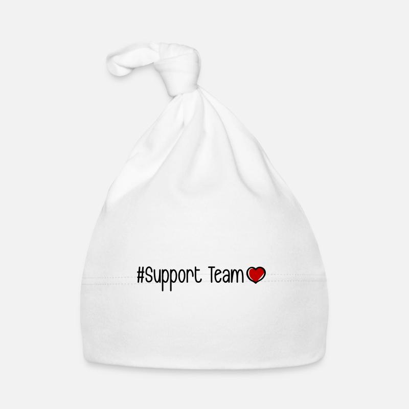 Support Team Heart Organic Baby Cap