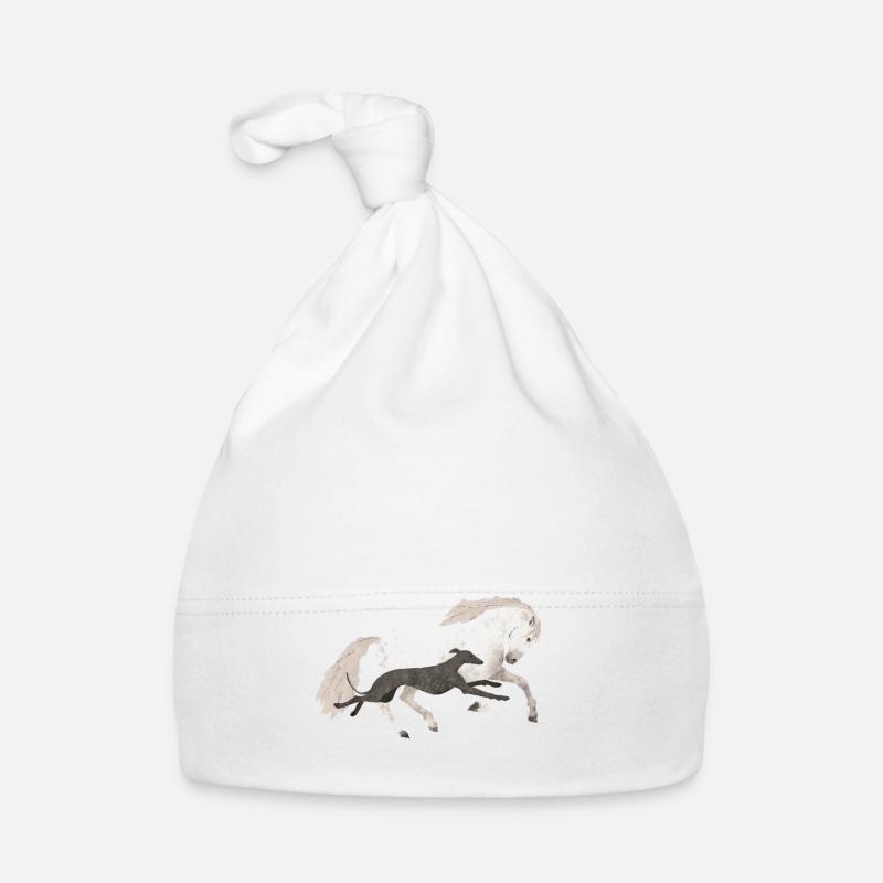 Galgo et cheval Bonnet bio Bébé