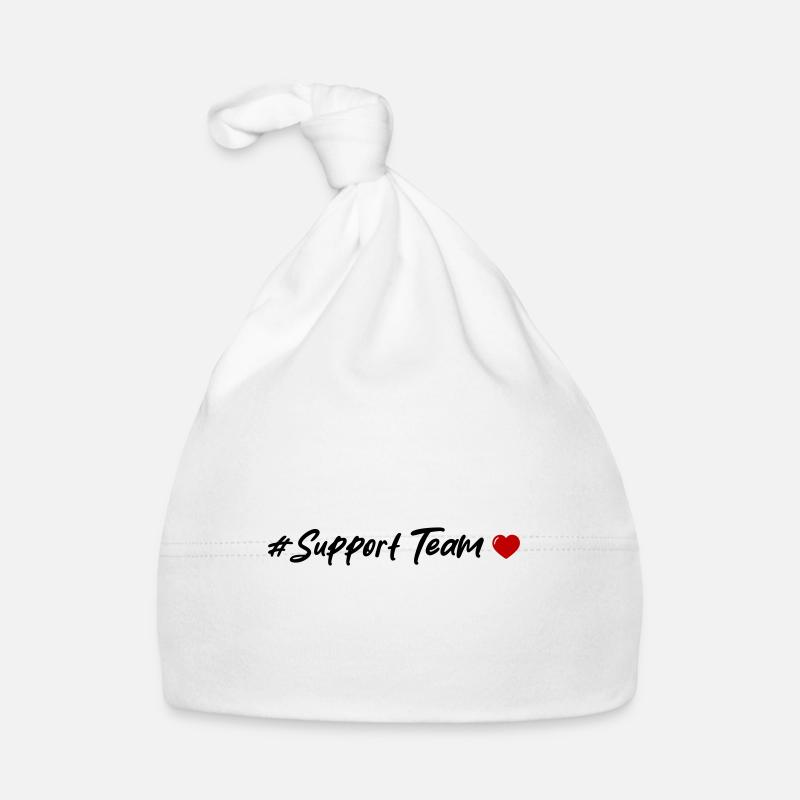 Support Team Heart Organic Baby Cap