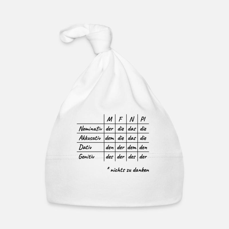 Lustiges Deutsche Grammatik Hilfe Deutsch Lehrer Baby Bio-Mütze