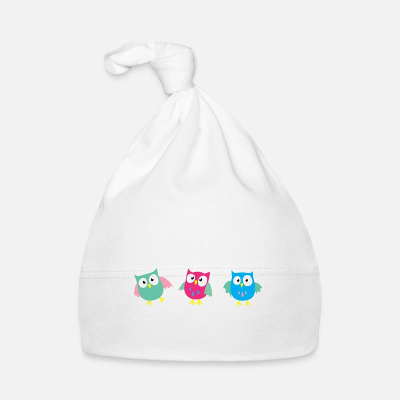 3 owls Organic Baby Cap