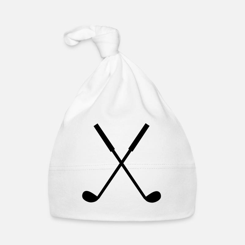 Golfschläger in schwarz Baby Bio-Mütze