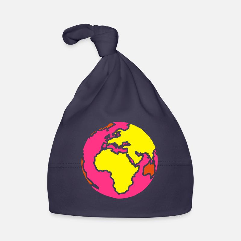 planet earth bleu3 Organic Baby Cap