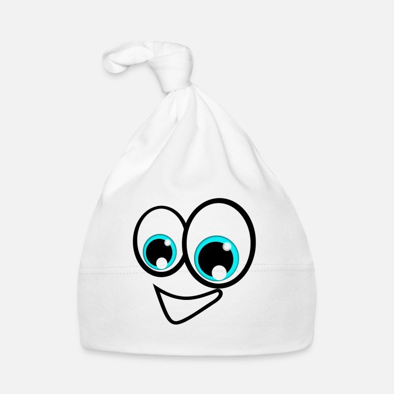 Yeux de dessin animé de visage Bonnet bio Bébé