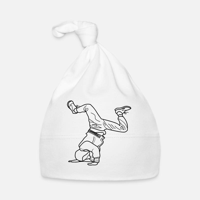 B Boy B-Boy Elbow Freeze noir break dance Bonnet bio Bébé