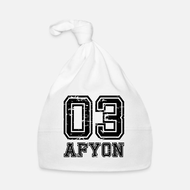 Afyon 03 look usé - Bonnet bio Bébé - blanc