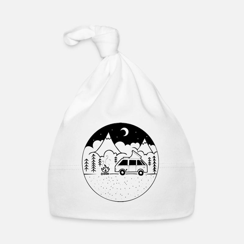 La vie de campeur - Bonnet bio Bébé - blanc