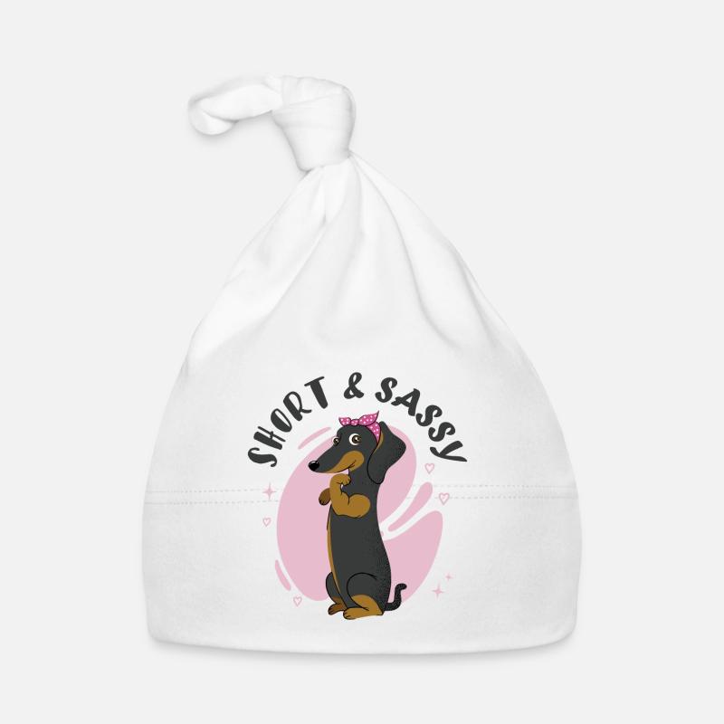 Short and Sassy Dachshund Organic Baby Cap